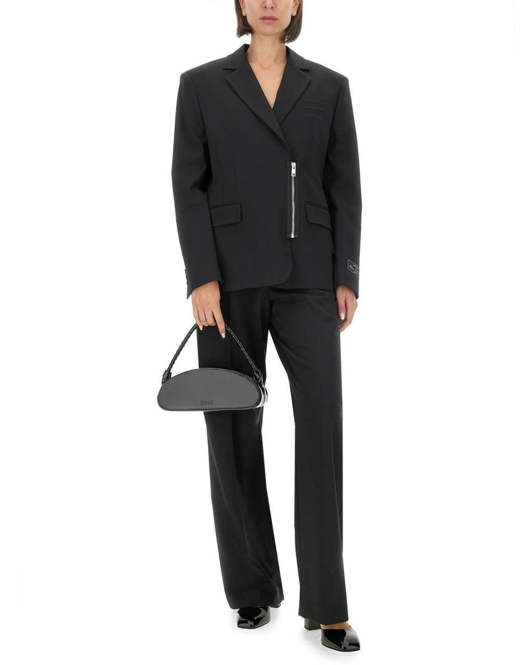 MSGM Black Jacket With Zip