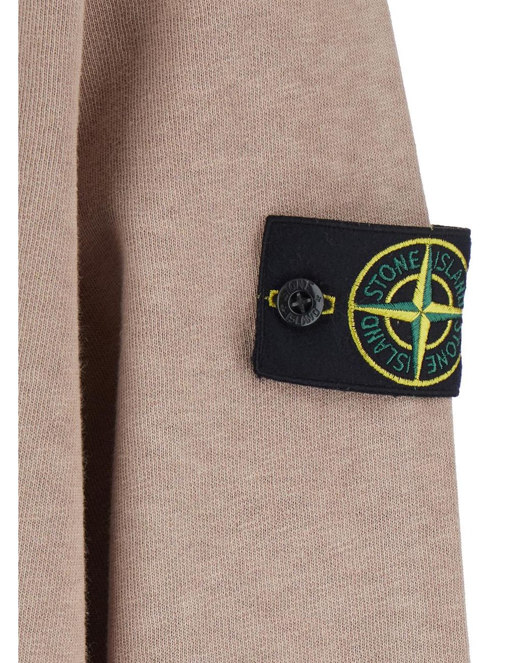 Stone Island Natural Sweatshirt Malfilé Fleece for men