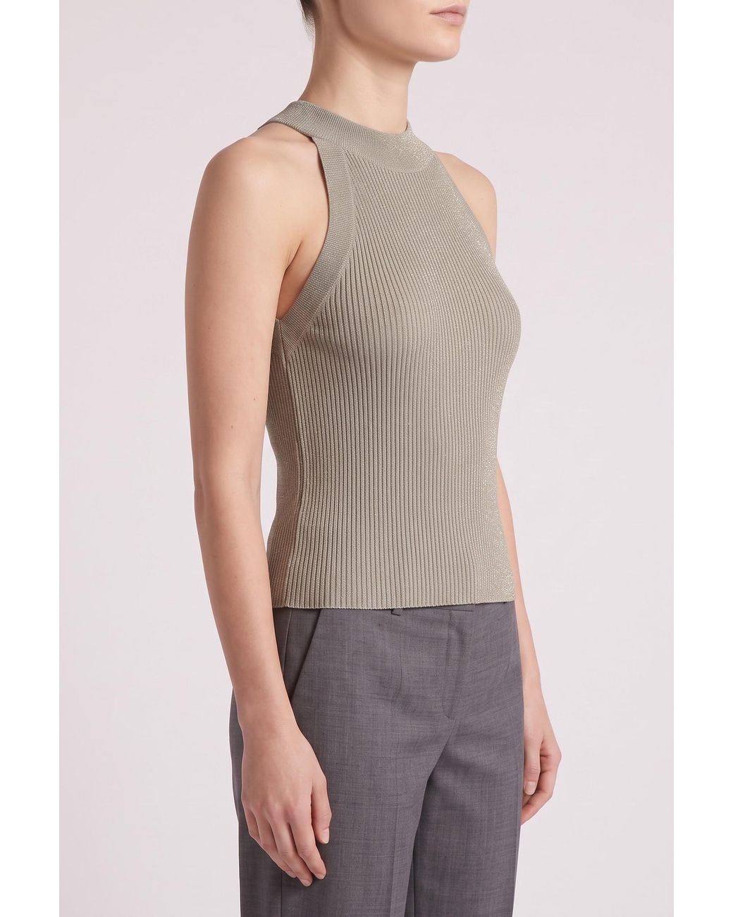 Brunello Cucinelli Blue Light Cashmere Tank Top