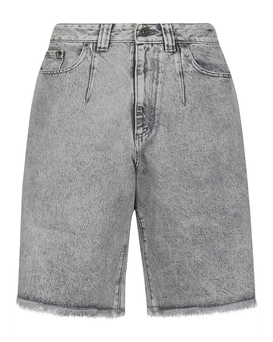 Vaquera lace-up cotton knee-length shorts - White
