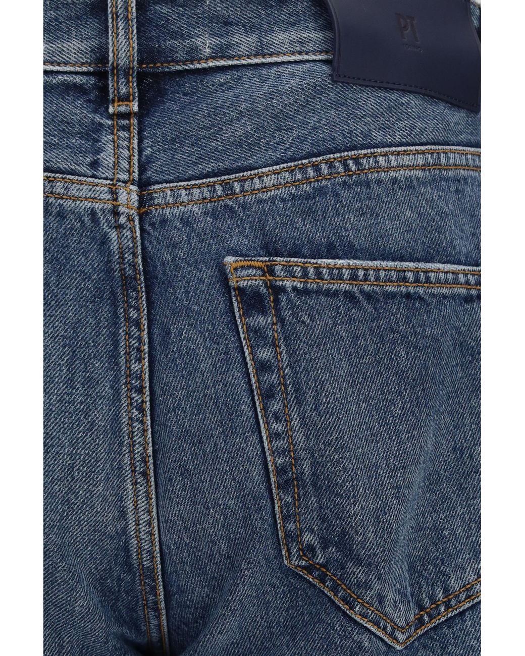 PT Torino Blue Straight-Leg Jeans Cotton for men