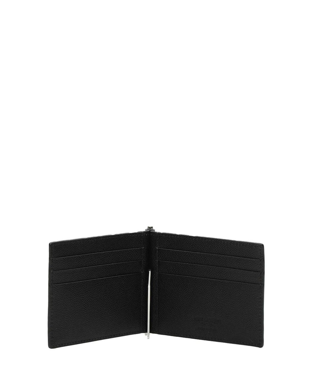 Saint Laurent Black Wallet Calfskin Calf Leather for men