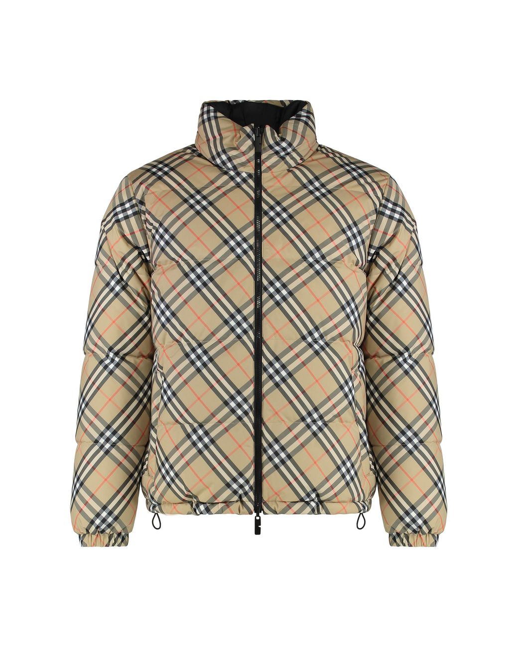 Burberry Brown Reversible Snowdon Check Down Jacket Duck Padded for men