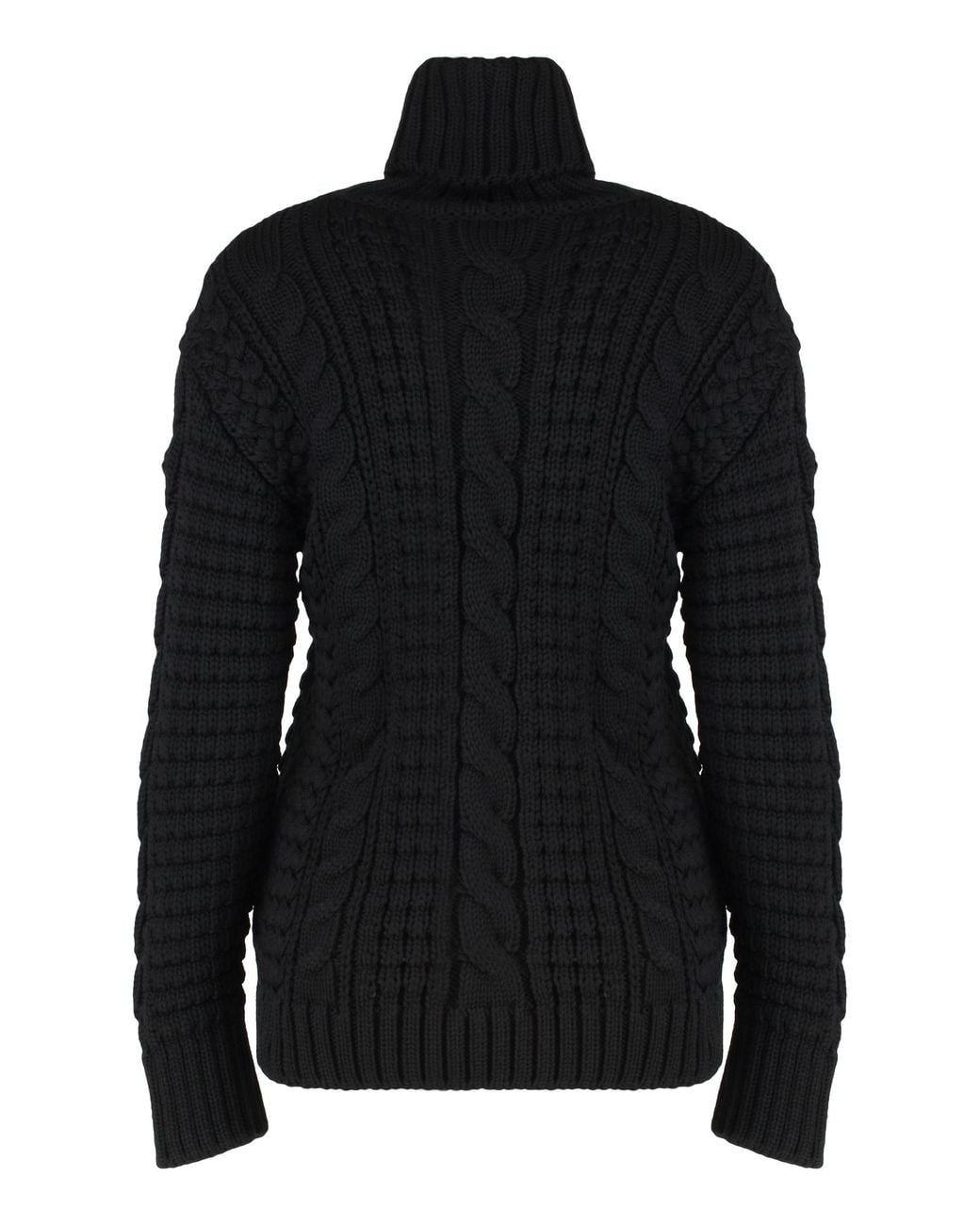 Moncler Black Turtleneck Sweater Virgin Wool