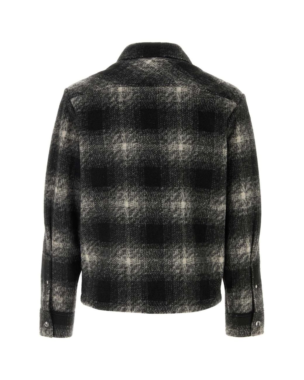 Moncler Black Moncler Wool-Blend Plaid Jacket for men