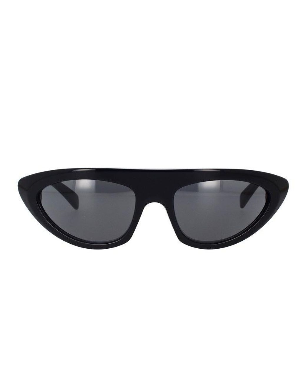Céline Black Sunglasses Geometric Full Rim, Shiny Frame And Smoke Lens Cl40261I01A