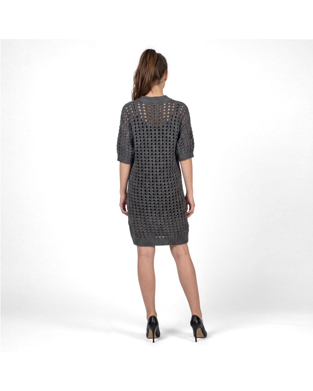 Brunello Cucinelli Black Dark Cashmere Knit Suit