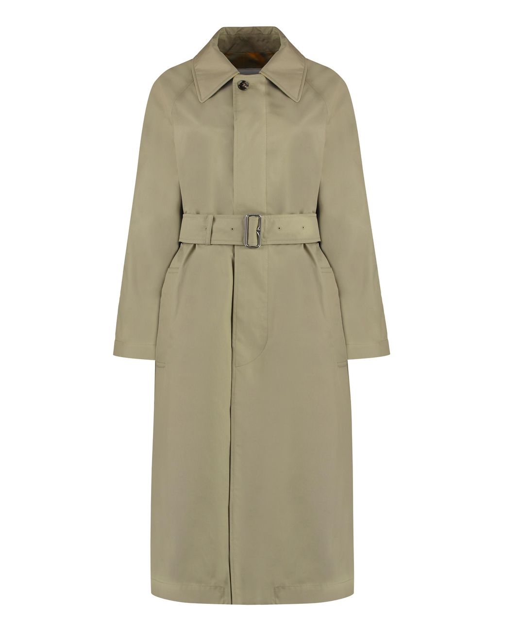 Burberry Green Checked Reversible Trench Coat Cotton & Raincoats