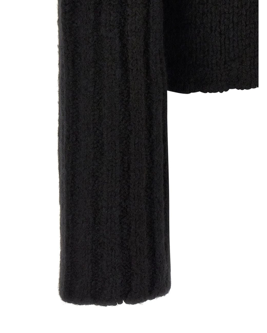 Rick Owens Black Silk And Cashmere Sweater