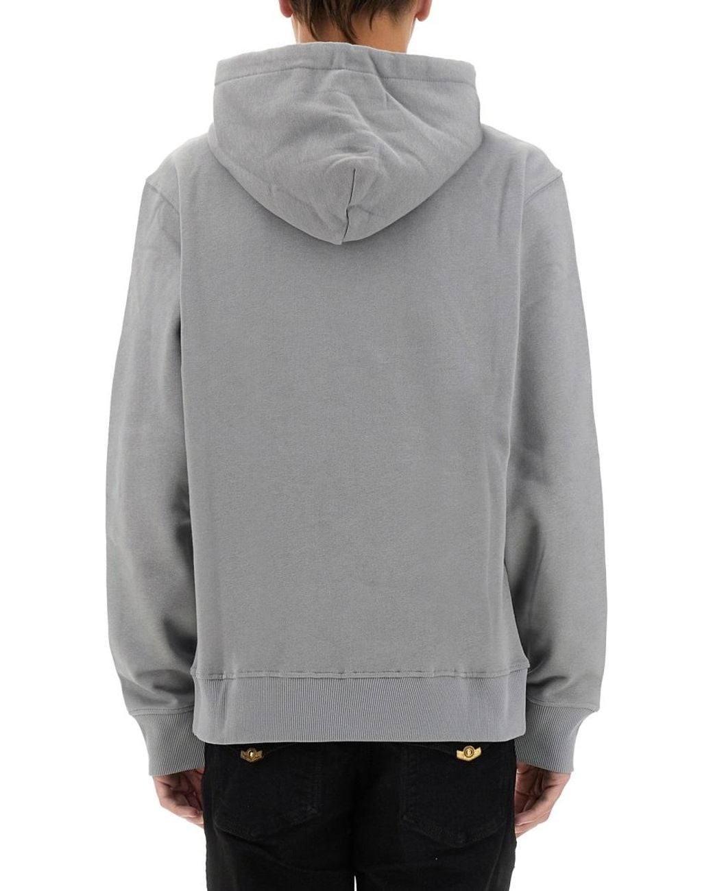 Versace Jeans Couture Gray Logo Sweatshirt Cotton Sweatshirts for men