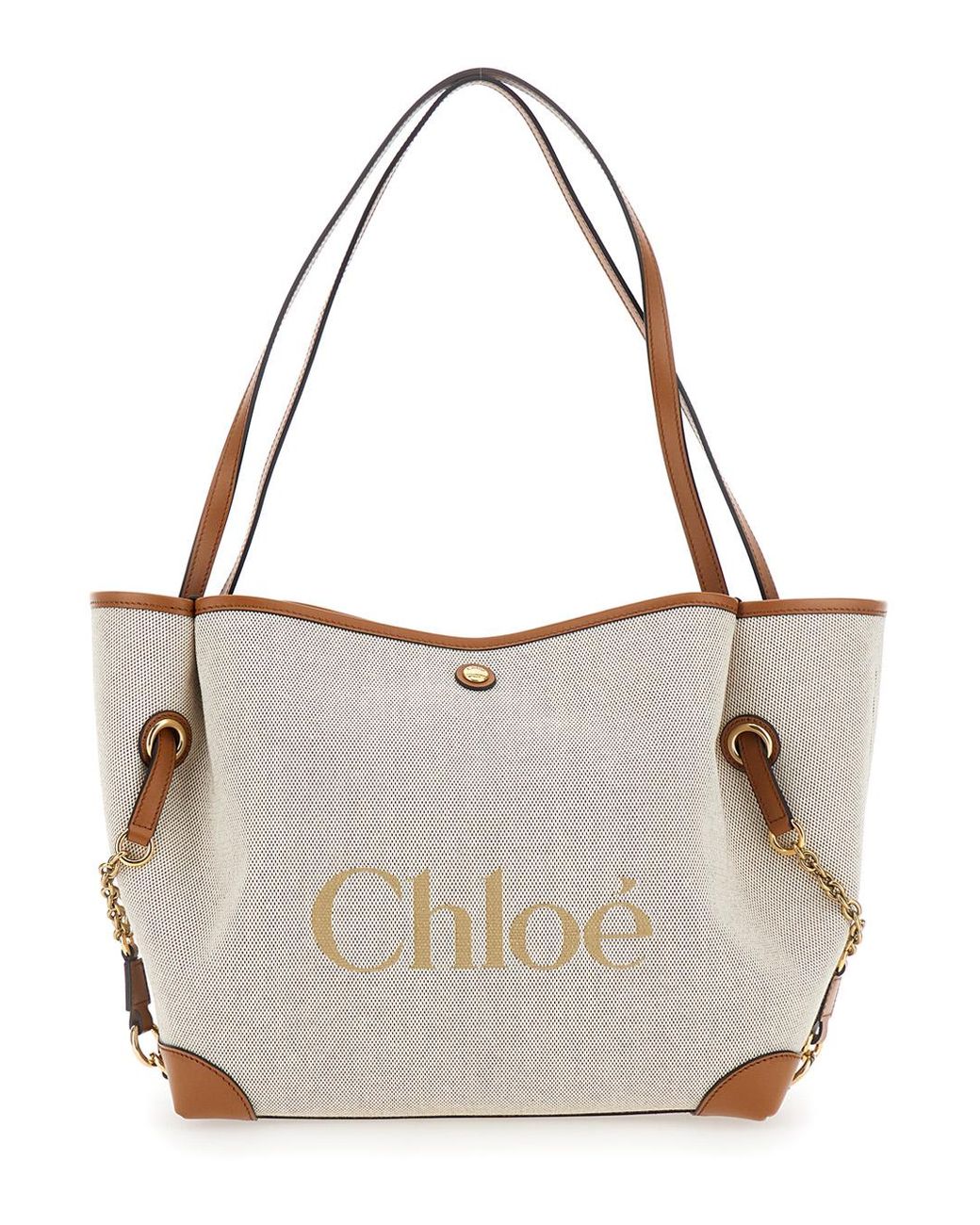 Chloé Brown Tote Bag Clover