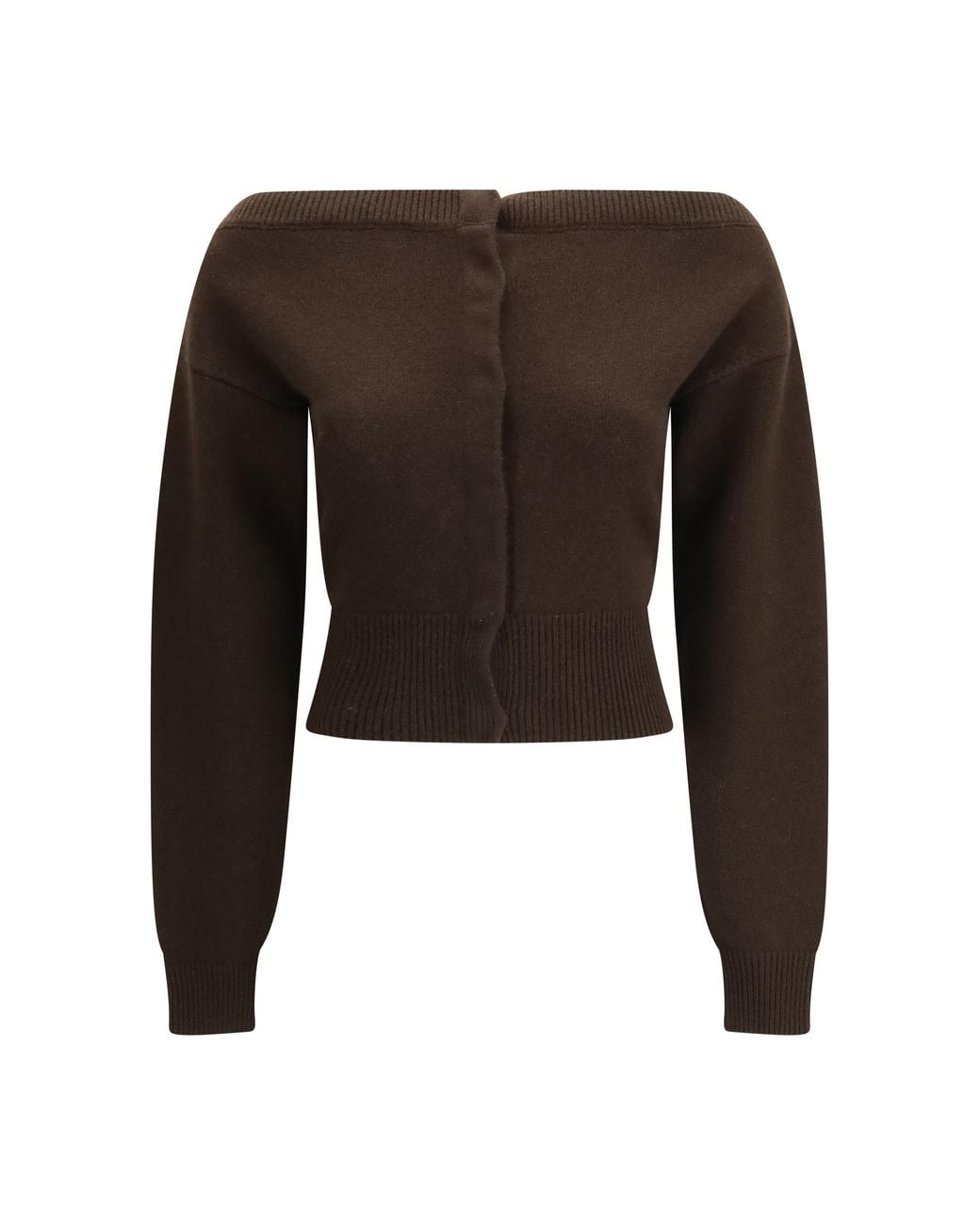 Tom Ford Brown Cardigan Open-Neck Cashmere (Capra Hircus)