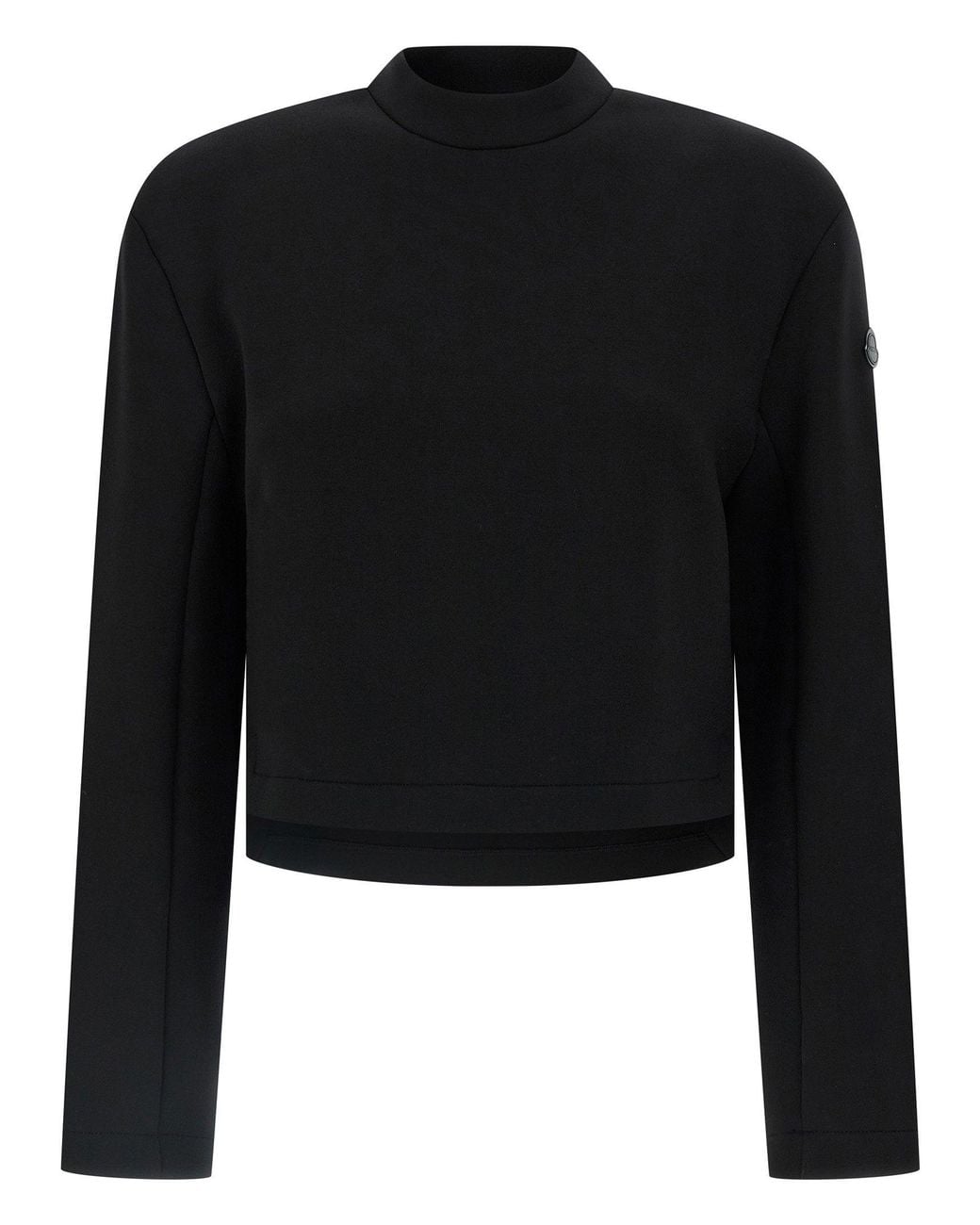 Moncler Genius Black Scuba-Effect Crop Sweatshirt