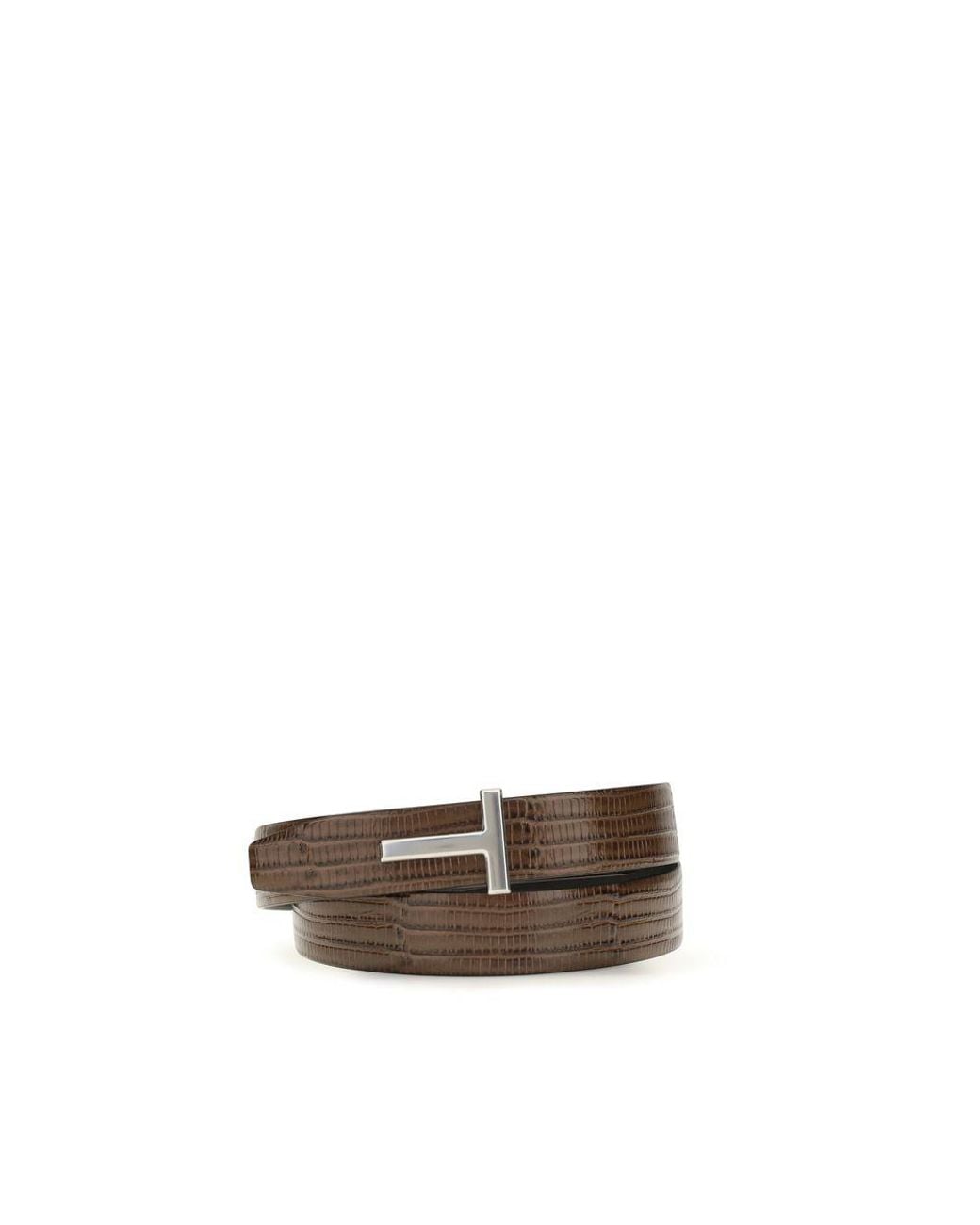 Tom Ford Brown Tom Ford T Icon Belt for men