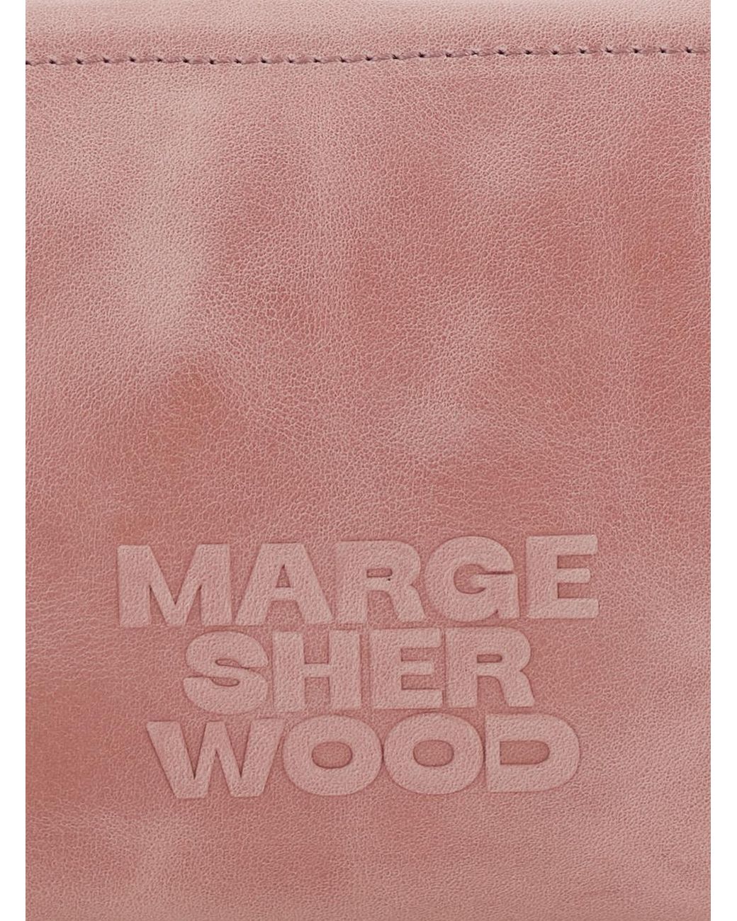 MARGE SHERWOOD Pink Shoulder Bag Soft Boston Ew Leather Cow