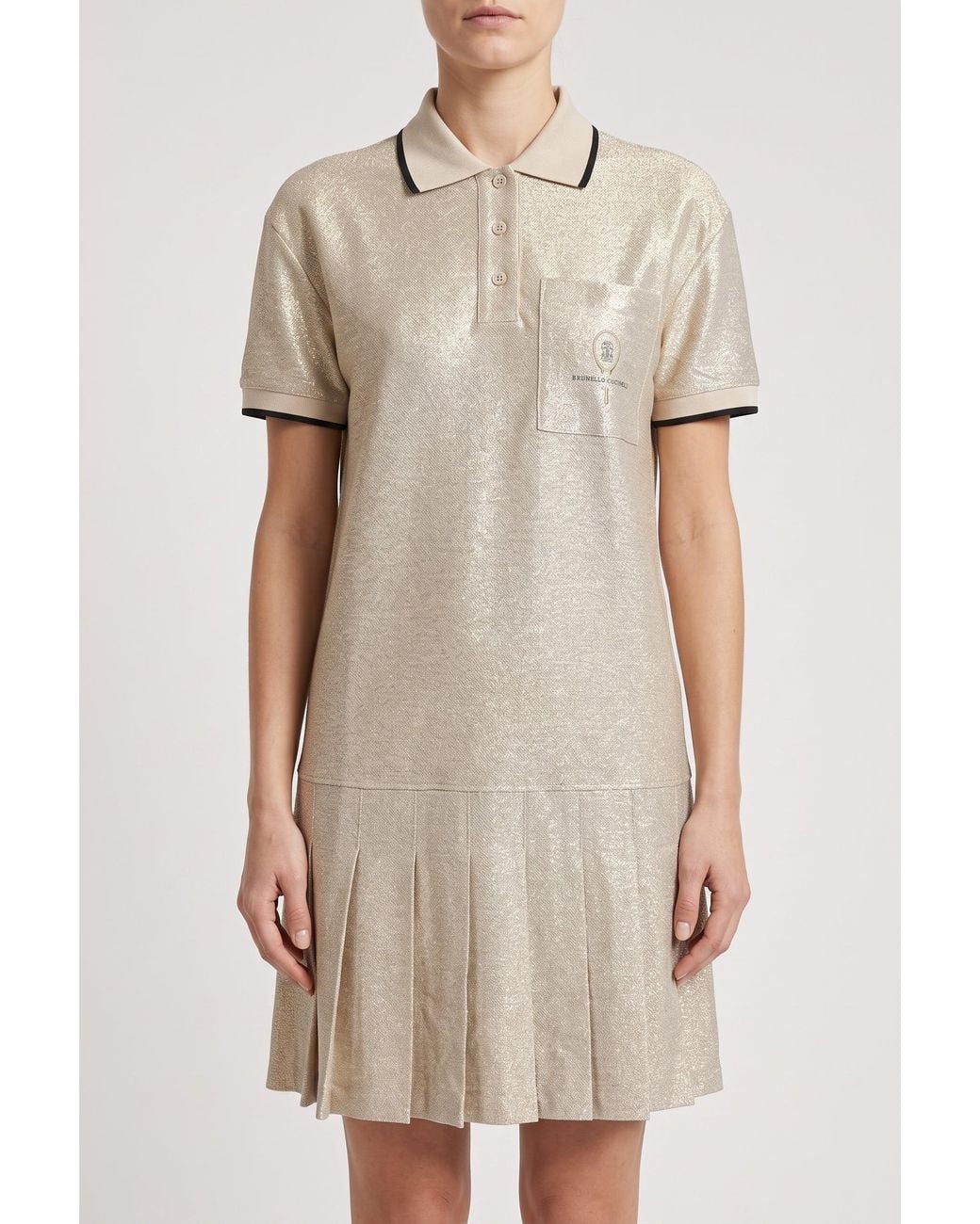 Brunello Cucinelli Natural Light Linen Blend Dress Nwt