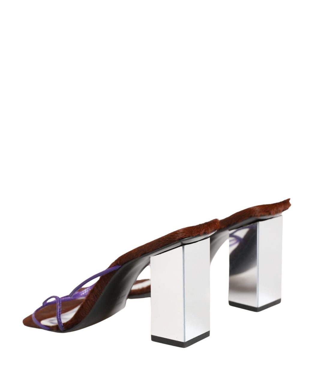 Dolce & Gabbana Black Block Heels Slip On Sandals Shoes Leather
