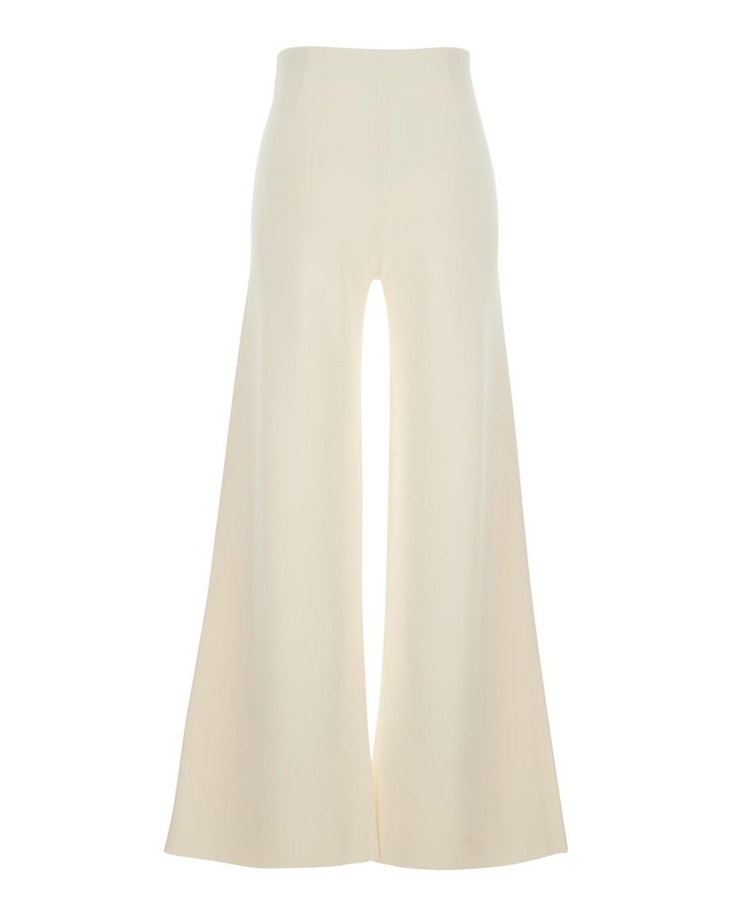 Max Mara White Wide-Leg Trousers Strillo Viscose
