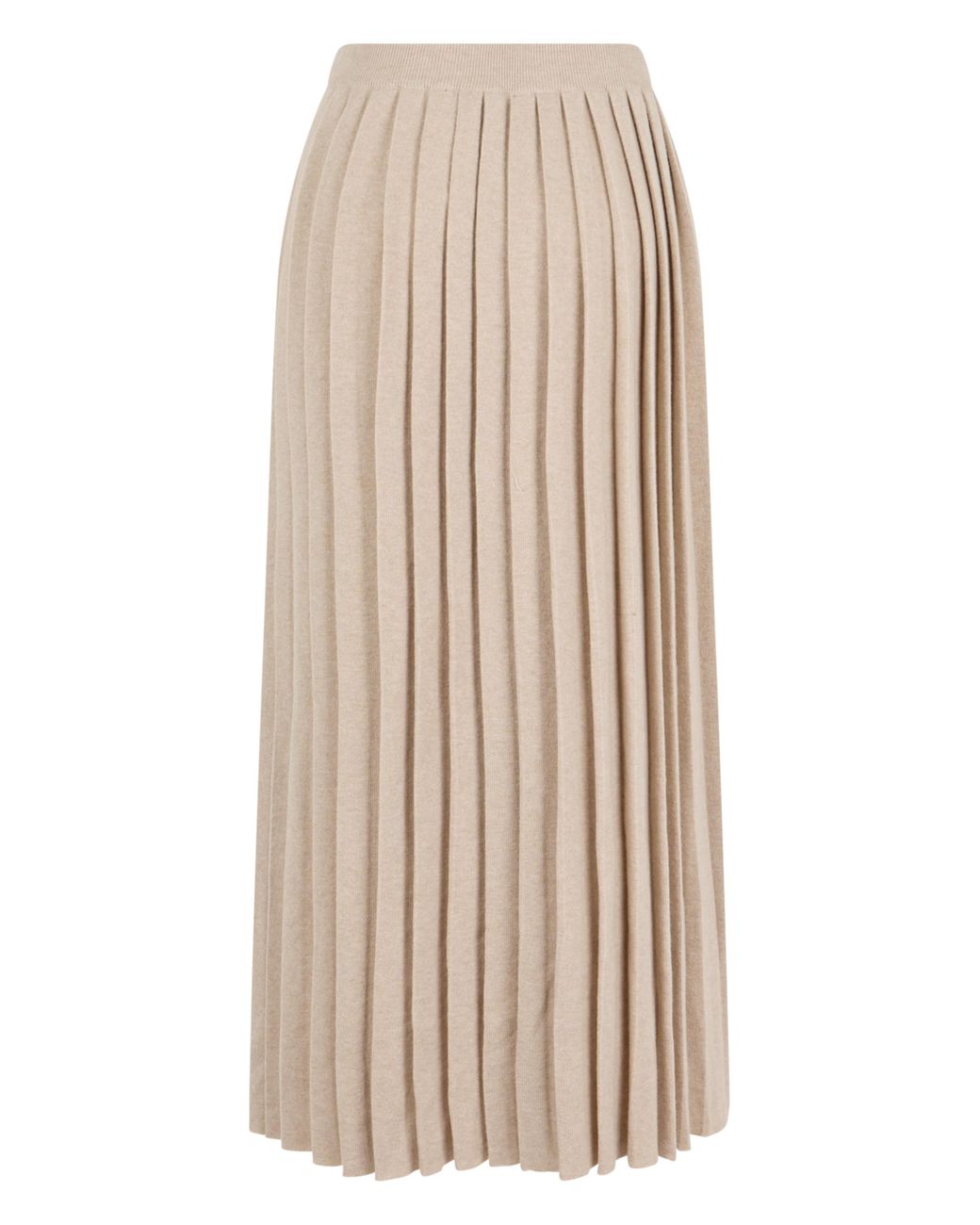 Fabiana Filippi Natural Pleated Long Skirt Virgin Wool