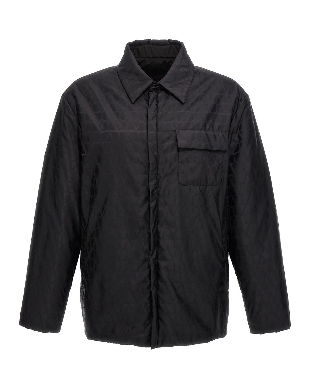 Valentino Garavani Black Toile Iconographe Reversible Jacket Polyamide Down Jacket, Parka, Casual for men