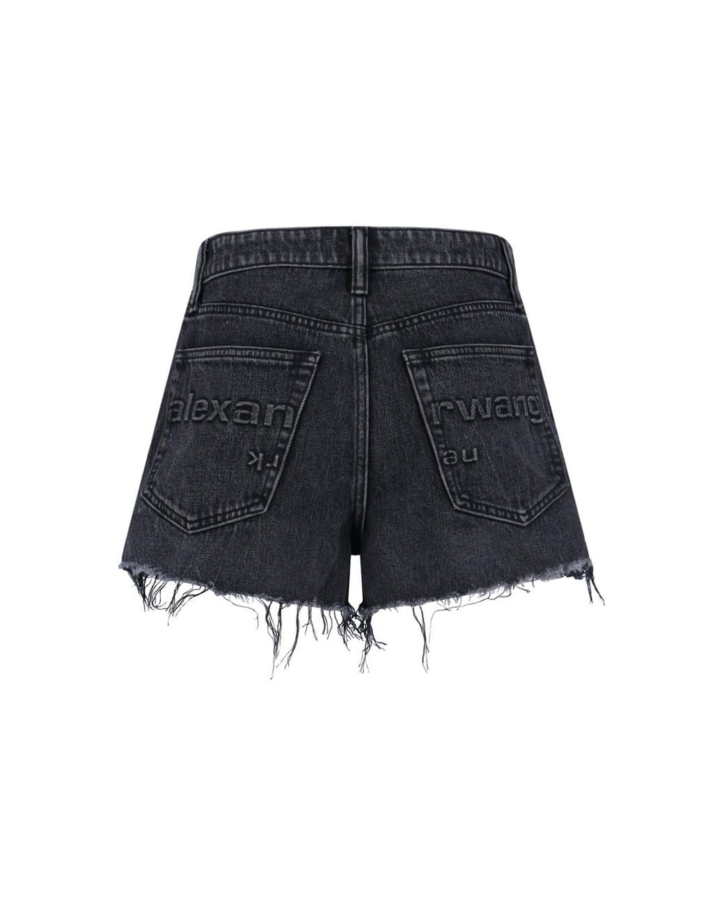 Alexander Wang Blue Bite Denim Shorts