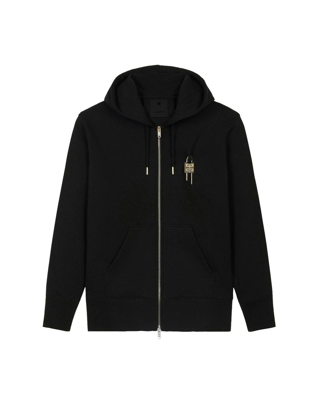 Givenchy Zipped Hoodie With Padlock in Black for Men | Lyst