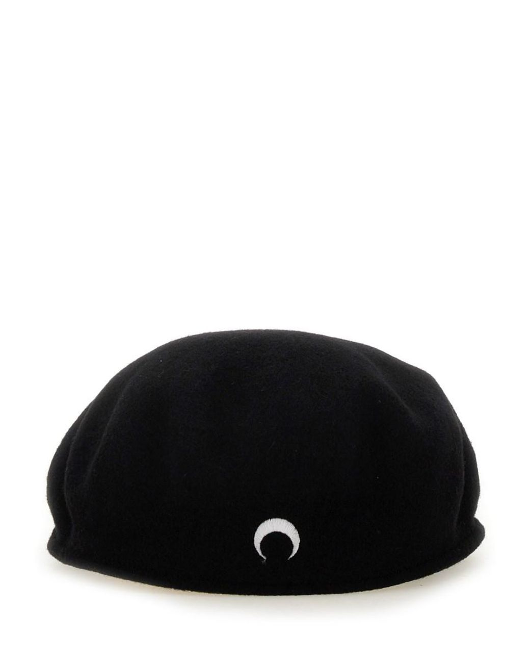 MARINE SERRE Black Logo Beanie Hat Wool; Lining: Cotton
