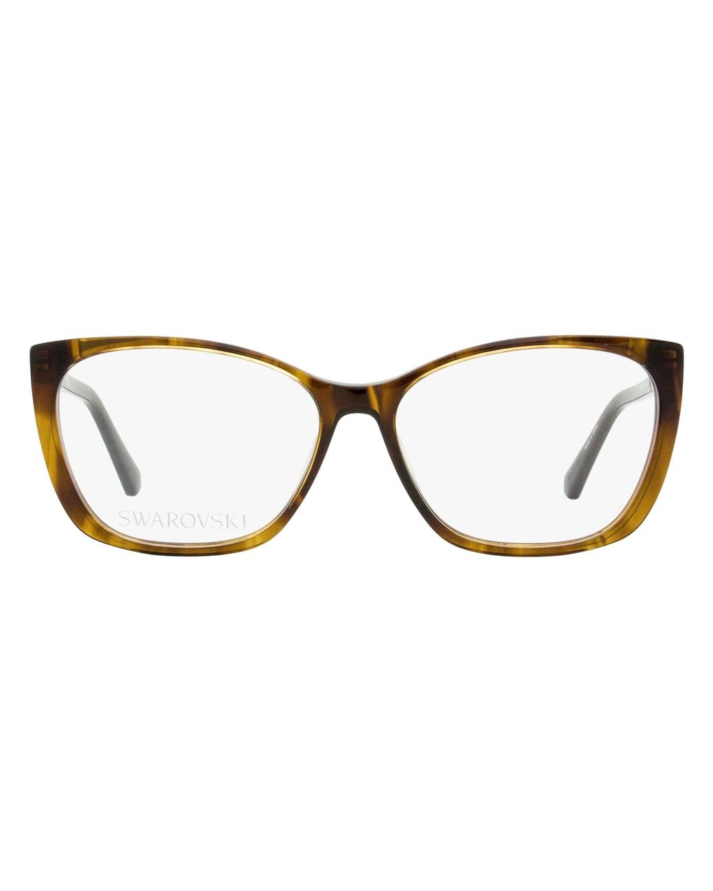 Swarovski Black Soft Rectangular Eyeglasses Sk5383 047 54Mm Plastic (Acetate)/Metal