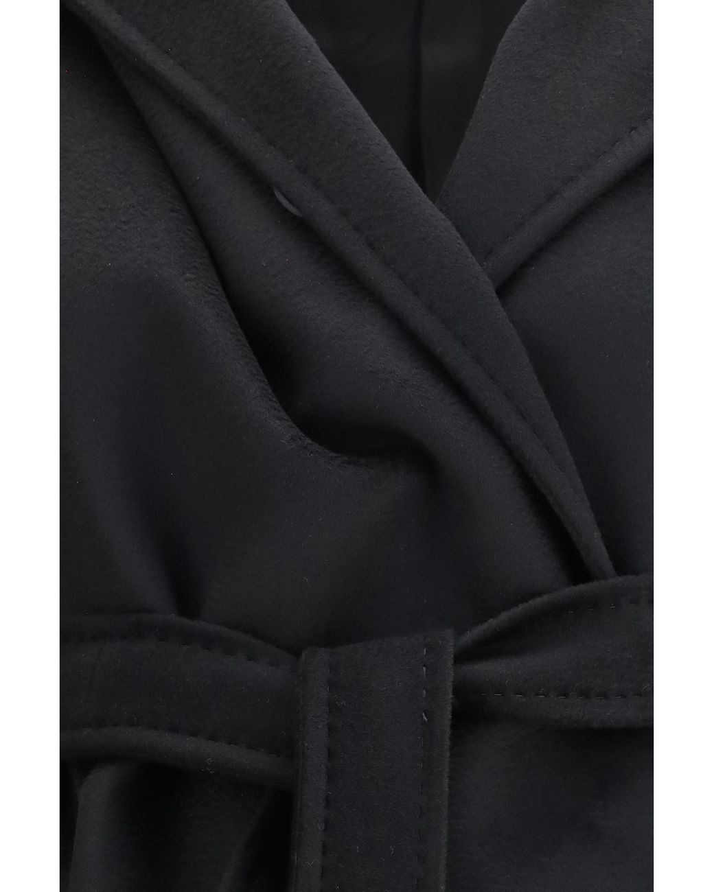 Max Mara Black Wool Drap Newmang Coat