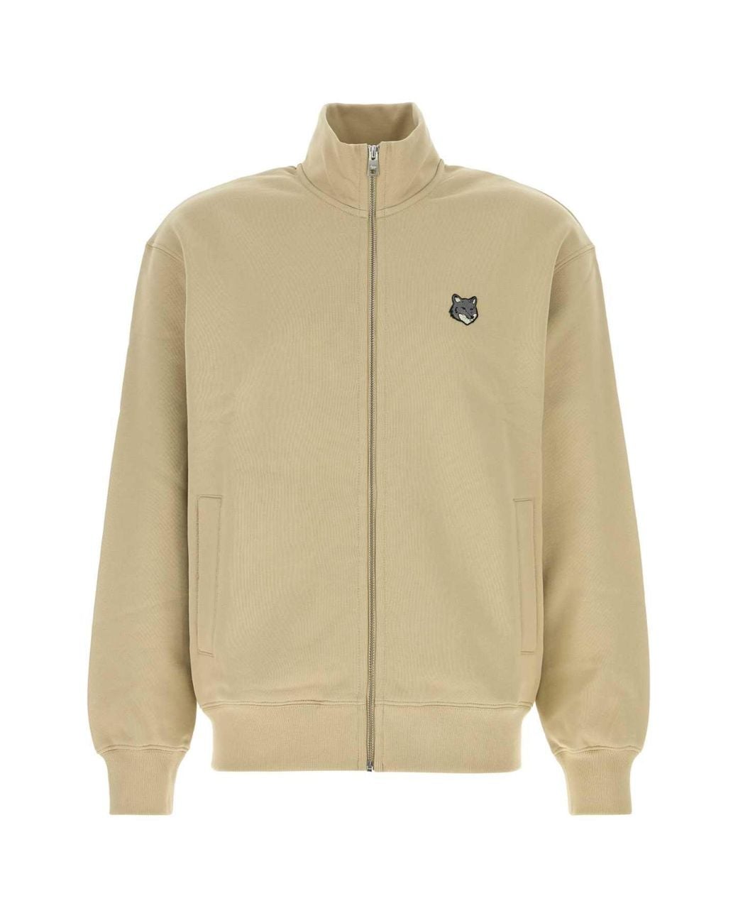 Maison Kitsuné Natural Fox Head Zipped Comfort Sweatshirt for men