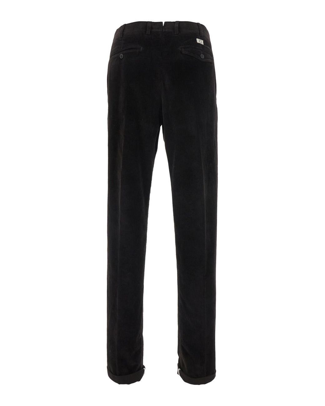 PT Torino Black Trousers Union 1 Pince Cino Tech Fabric for men