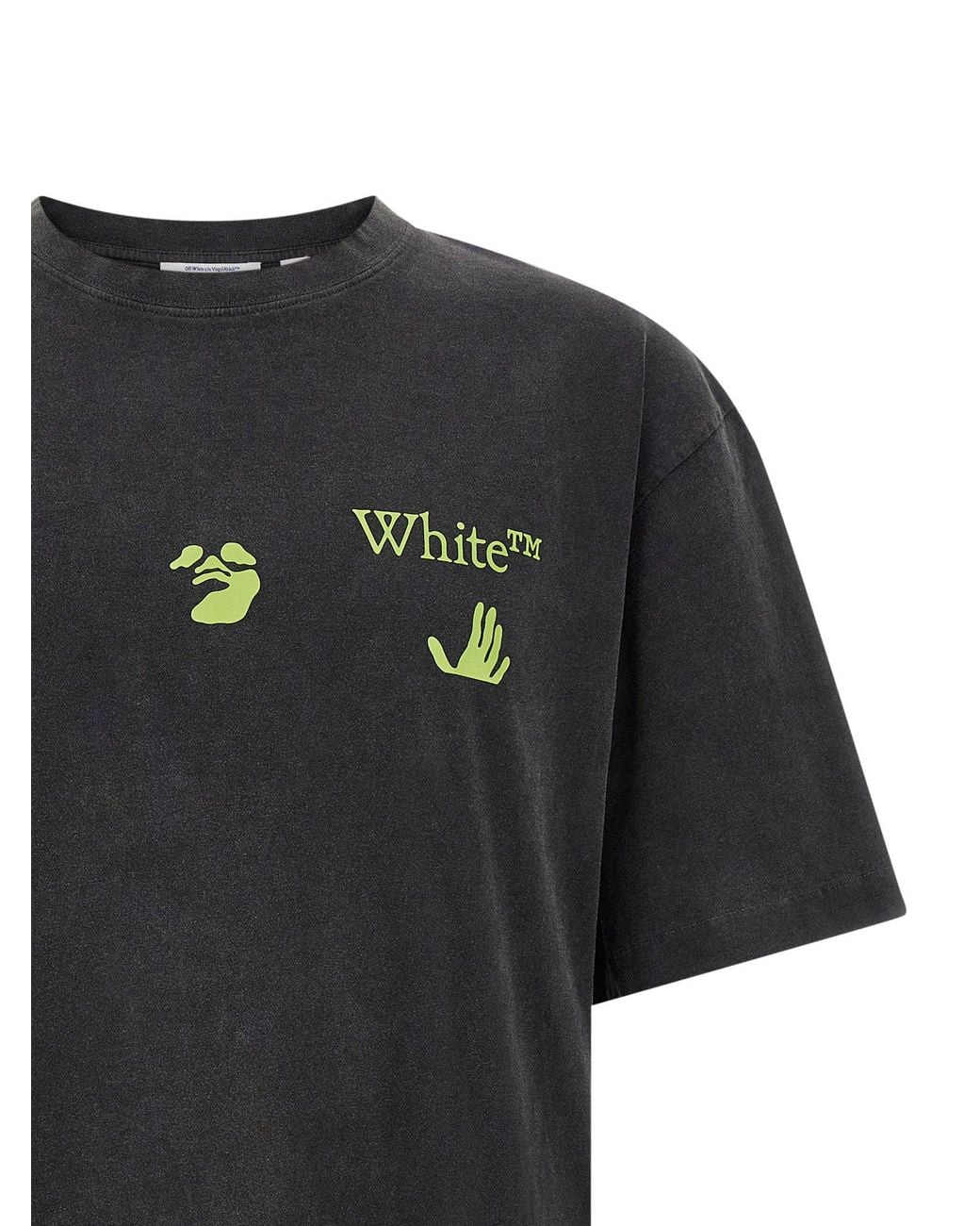 Off-White c/o Virgil Abloh Black Logo-Embroidered Cotton T-Shirt for men