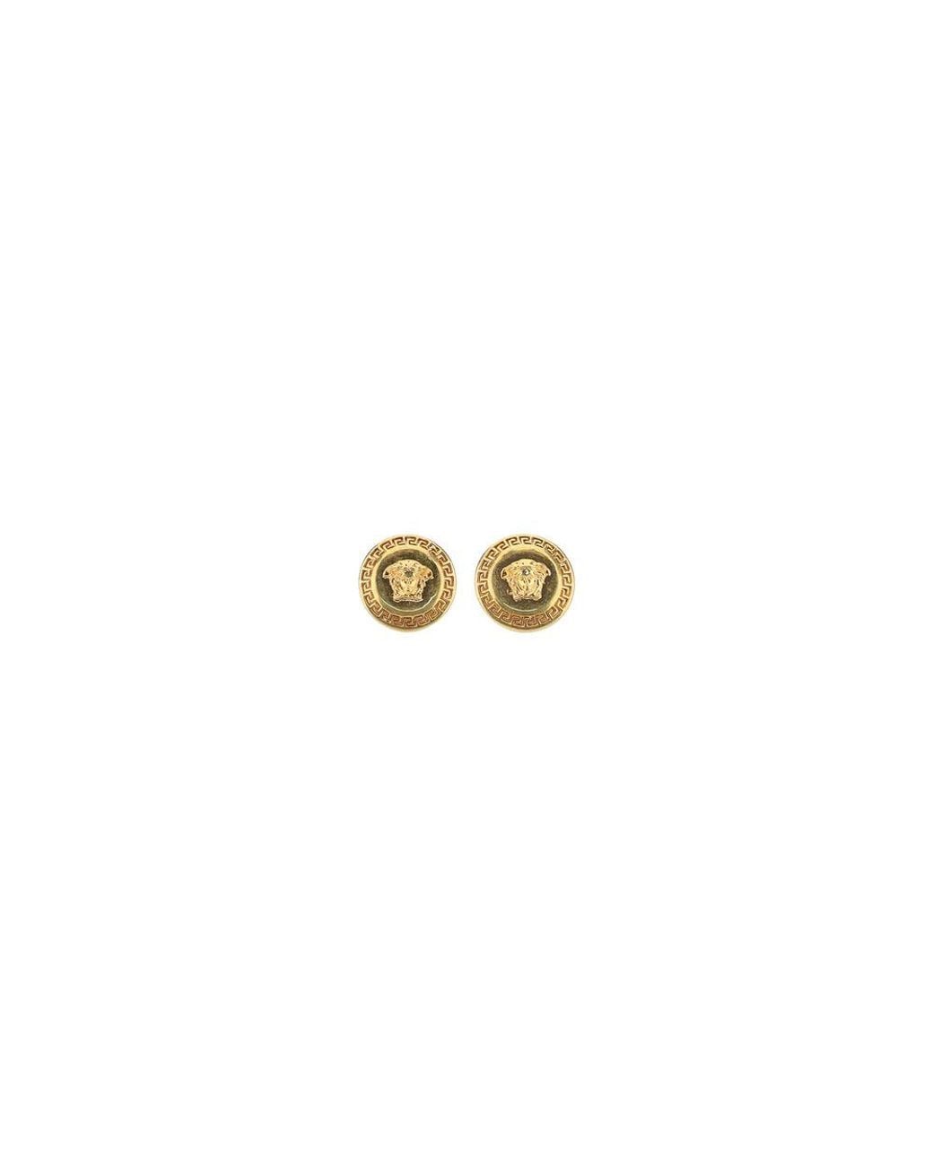 Versace Metallic Gold Metal Earrings