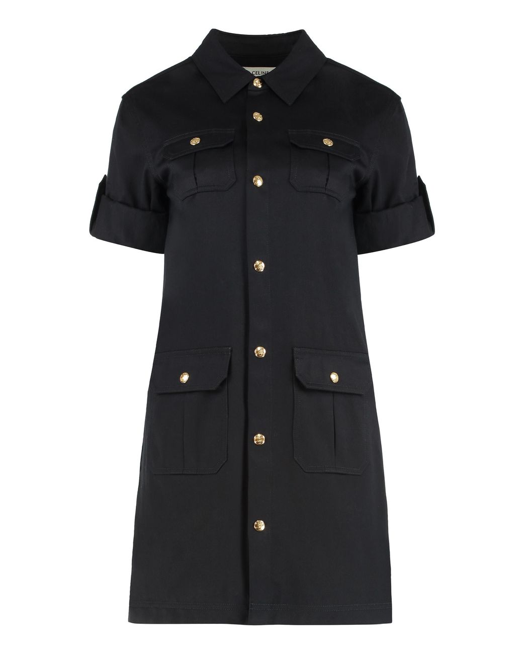 Céline Black Cotton Shirtdress Dress