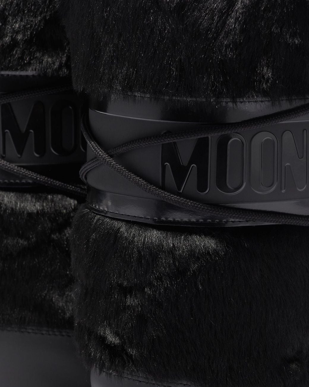 Moon Boot Black Icon Faux Fur Snow Boots Upper: Modacrylic