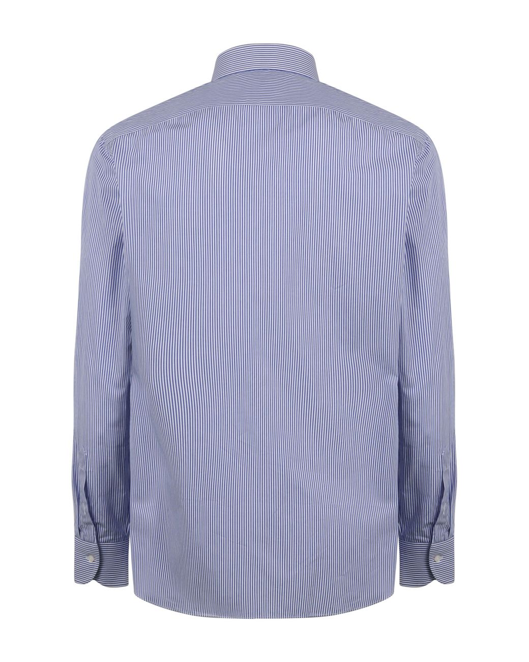 Borriello Blue Cotton Poplin Striped Shirt for men