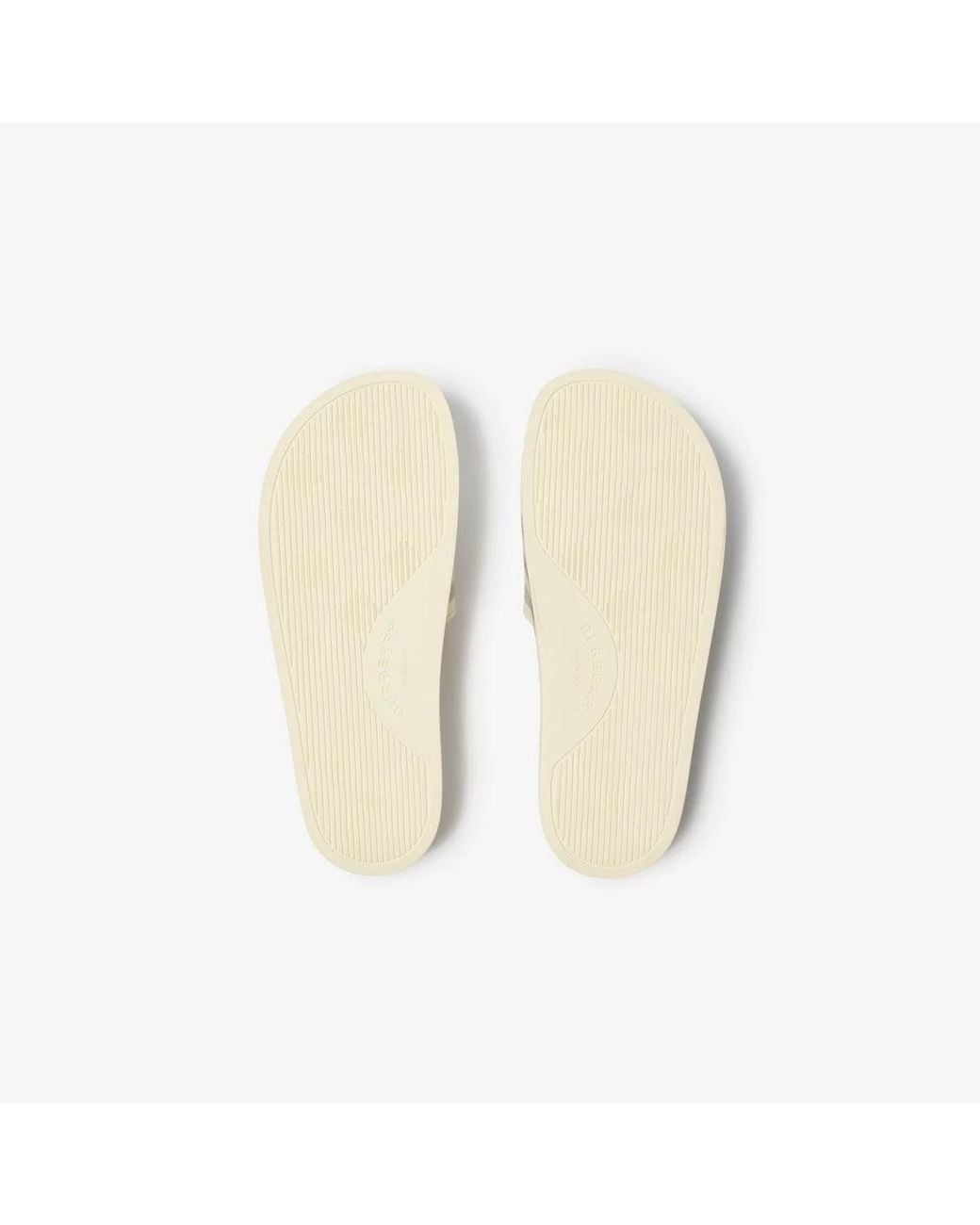 Burberry Natural Burberry Check-Pattern Slide