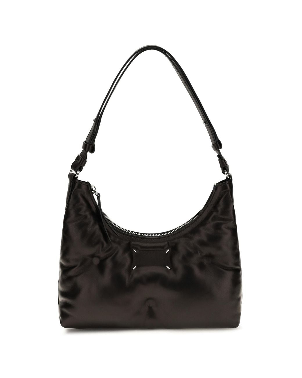 Maison Margiela Black Small Glam Slam Hobo Shoulder Bag Lamb Ovis Aries