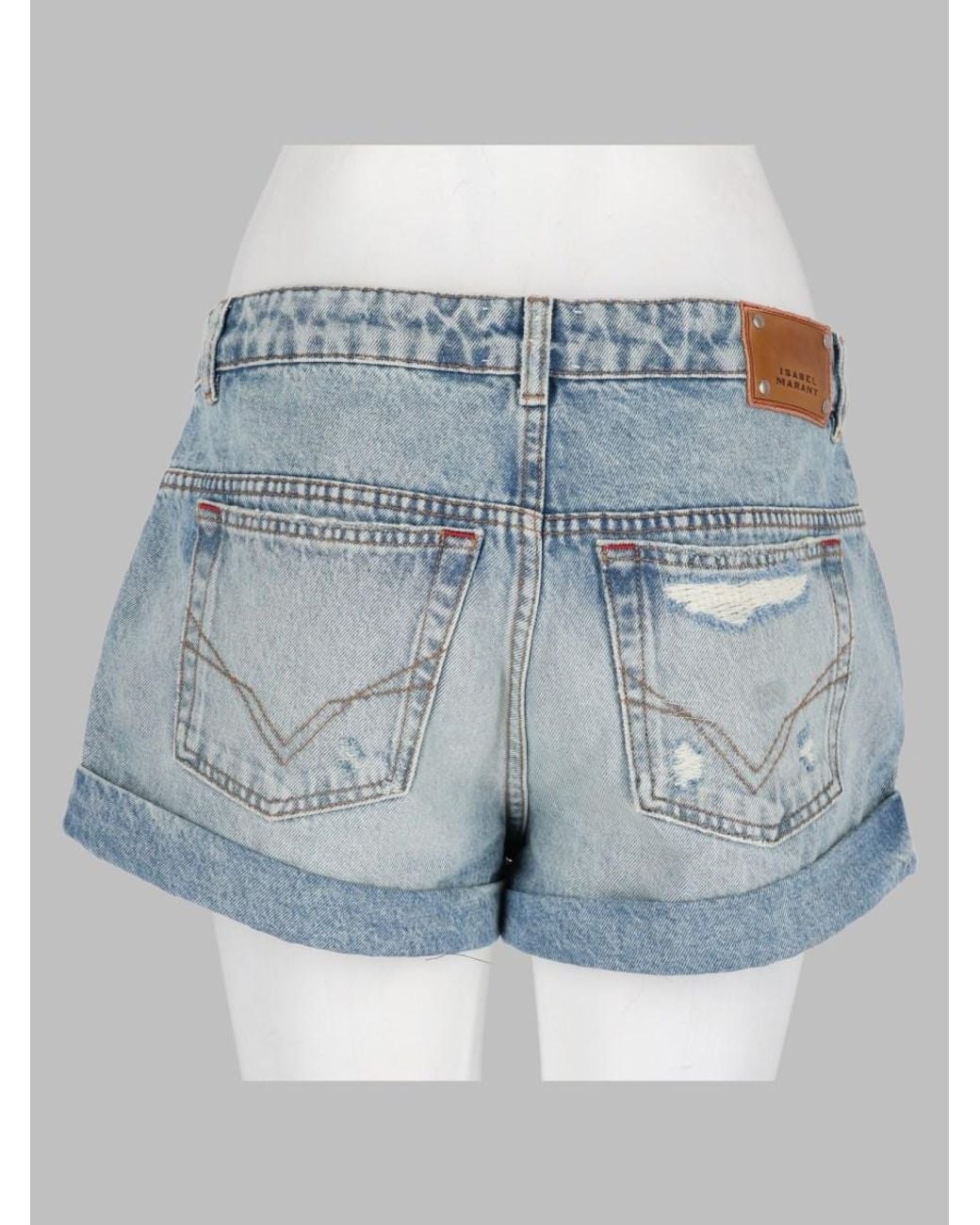 Isabel Marant Blue Diloa Cotton Shorts