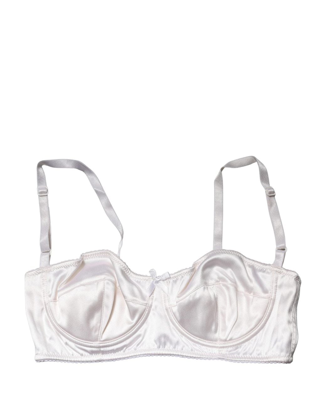 Dolce & Gabbana White Dolce & Gabbana Semi-Pad Underwire Balconette Bra