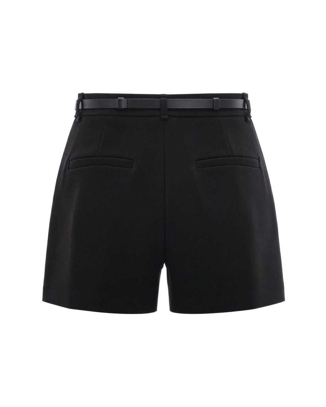 Elisabetta Franchi Blue Belted Crêpe Shorts Polyester