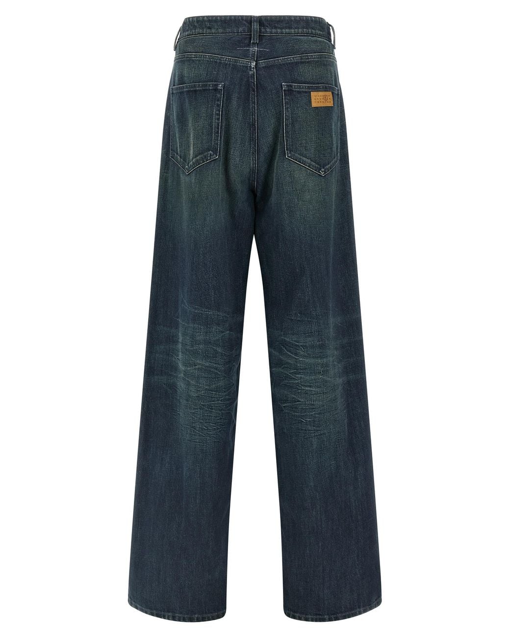 MM6 by Maison Margiela Blue Numeric Signature Mm6 Jeans Cotton for men