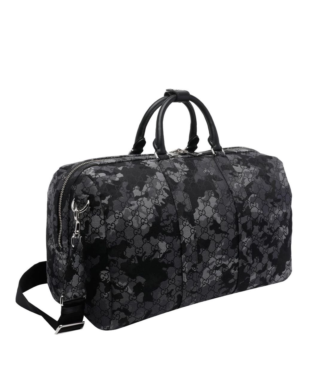 Gucci Black Large Gg Canvas Duffle Bag for men