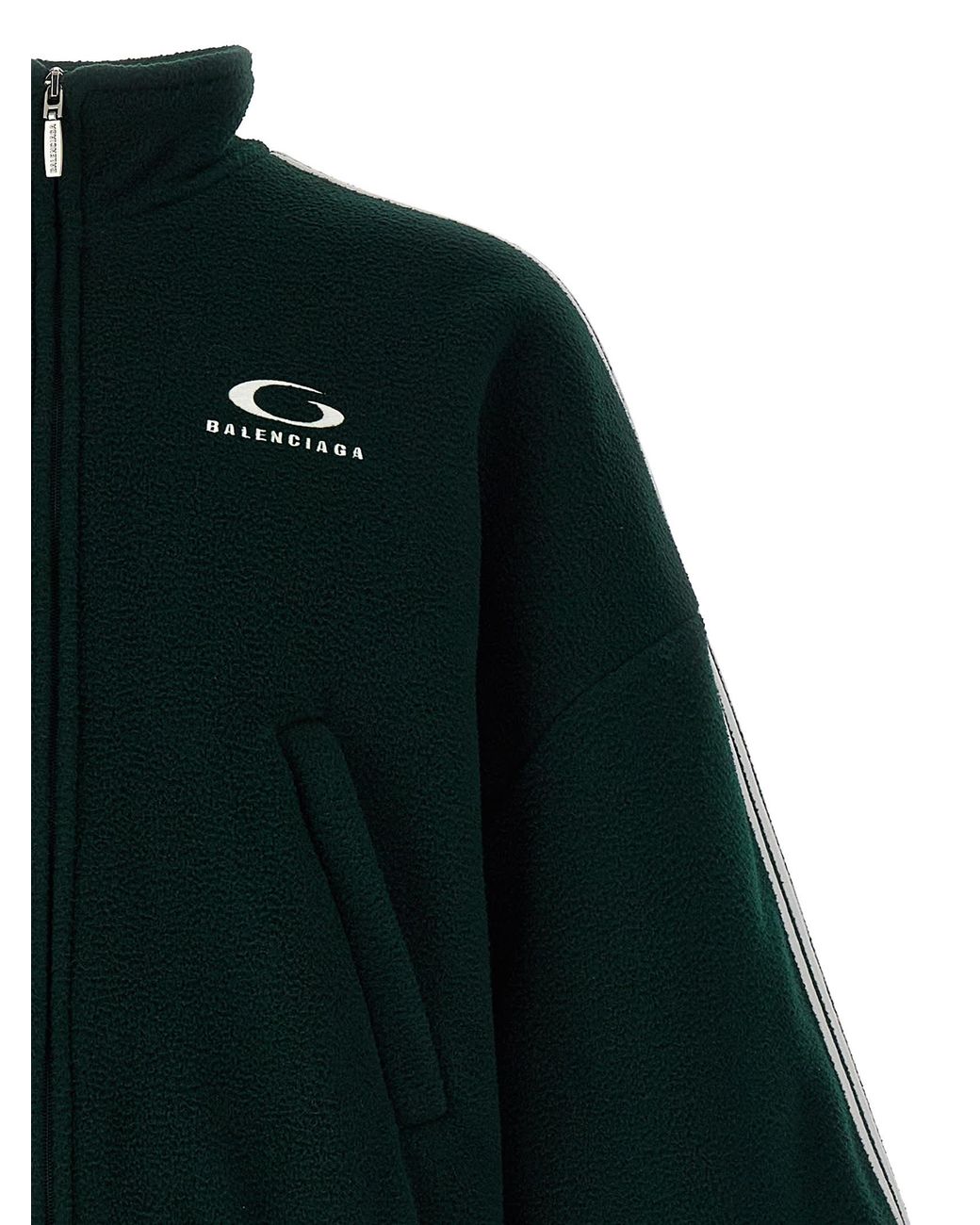 Balenciaga Zip Round Loop Sports Icon Jacket in Black for