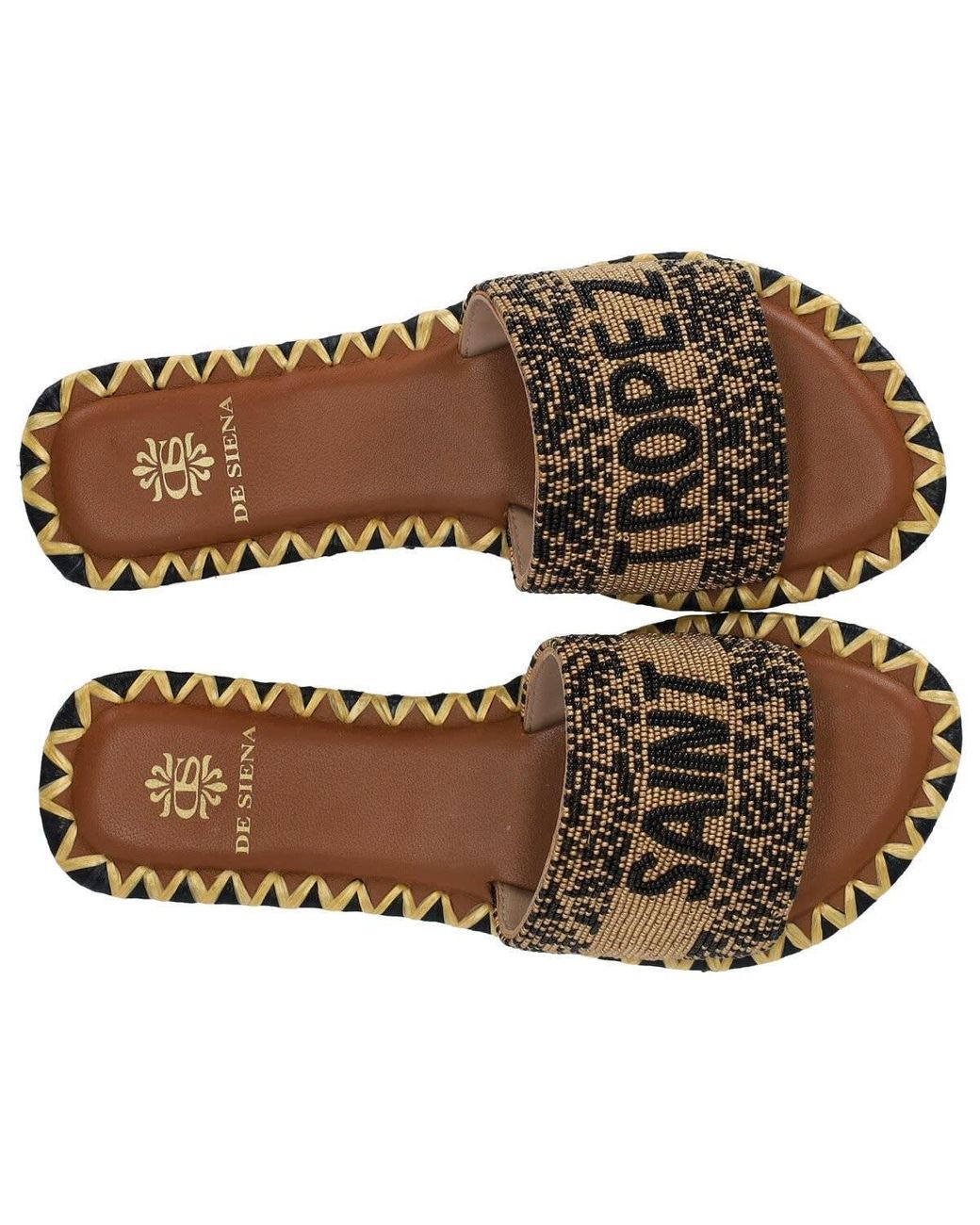 DE SIENA SHOES Ibiza Beaded Slide Sandals - Farfetch