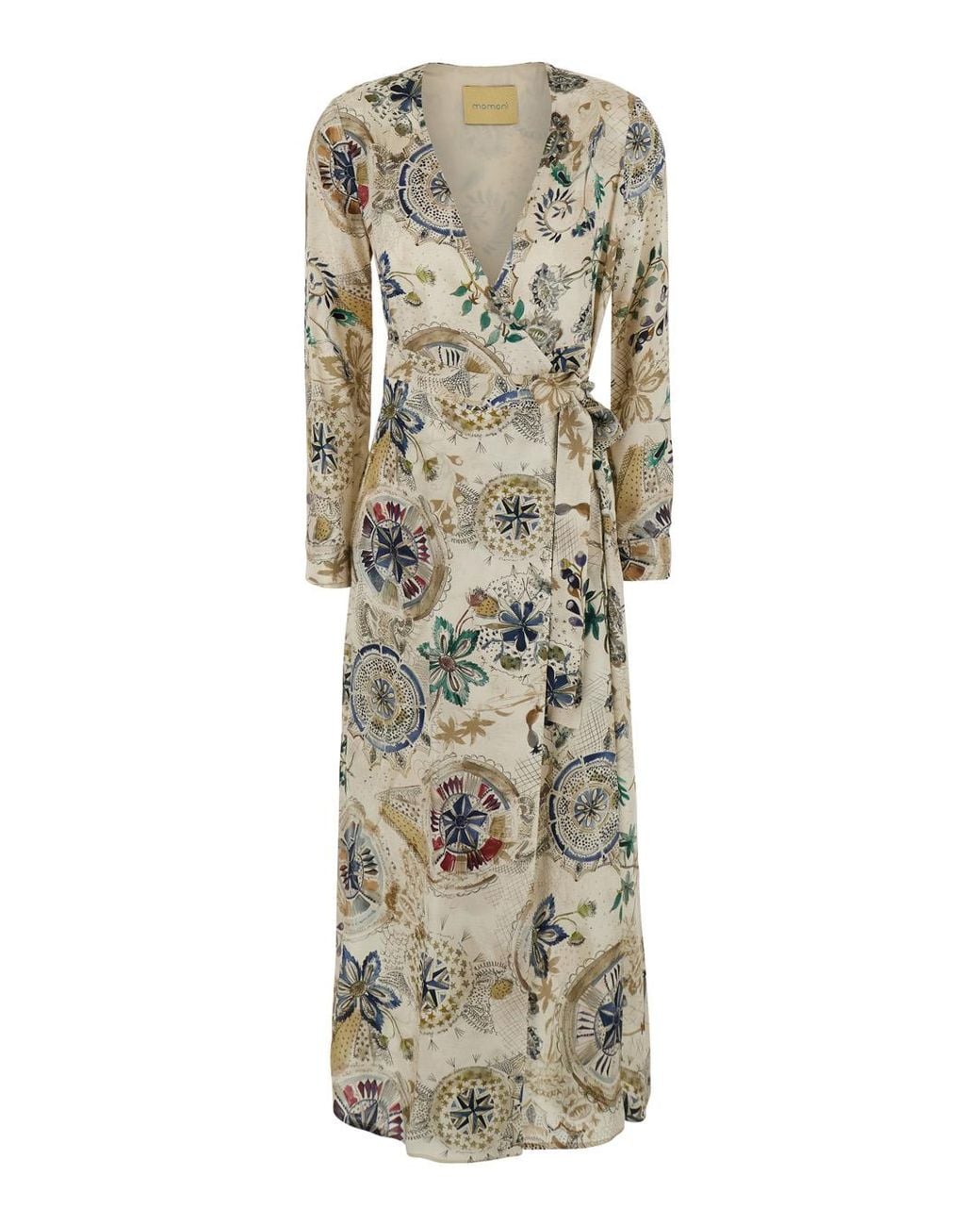 Momoní Natural Dress V-Neck Viscose
