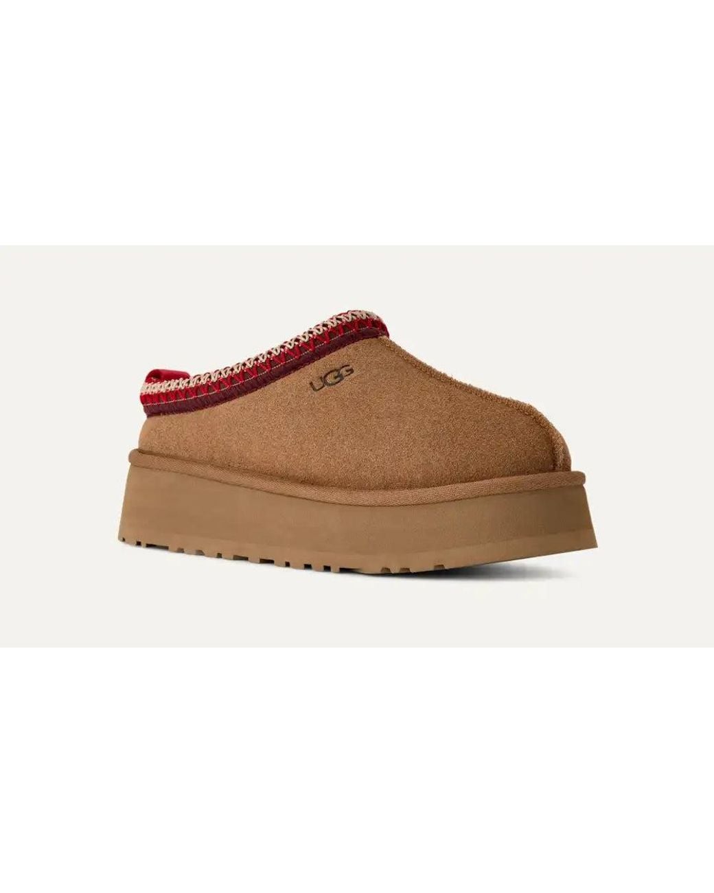 Ugg Black Ugg Sheepskin Lined Slipper — Chestnut