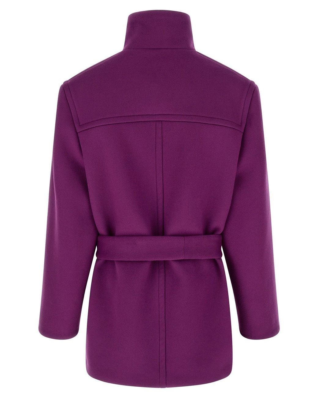 Saint Laurent Purple Double-Face Wool Coat