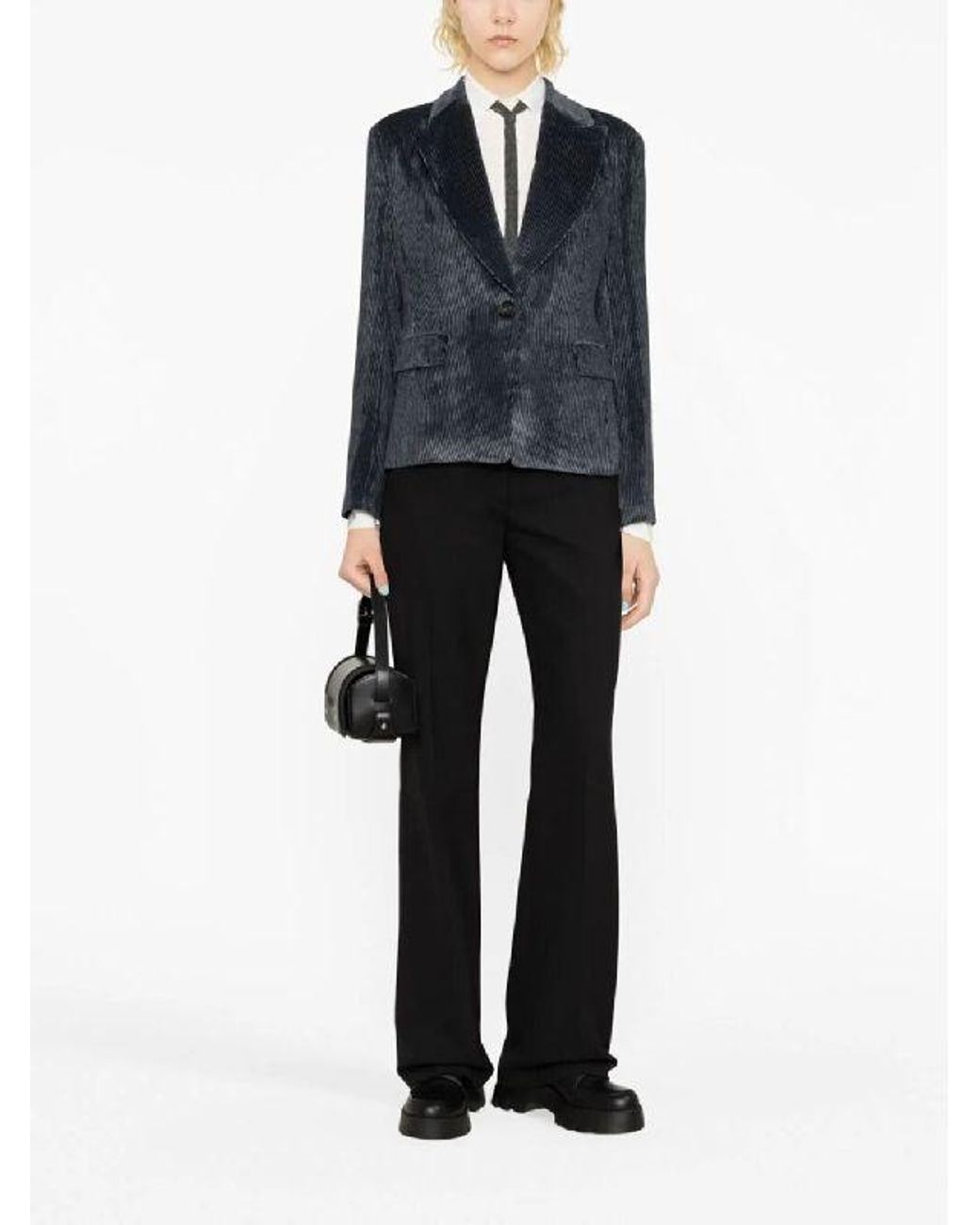 Brunello Cucinelli Blue Viscose Jacket