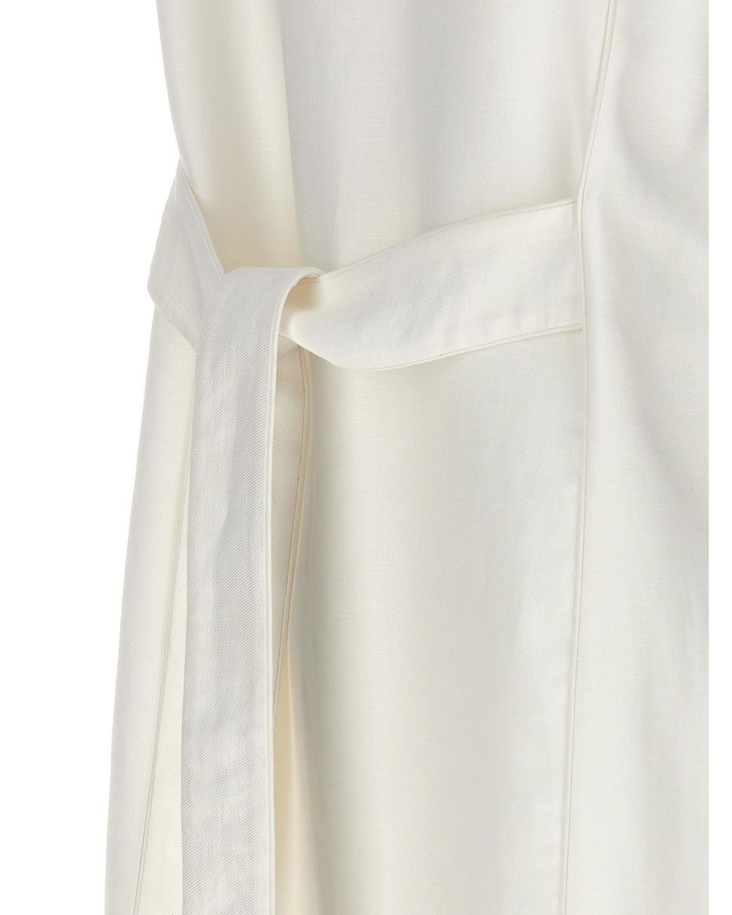 Max Mara White 'Aureo' Maxi Waistcoat